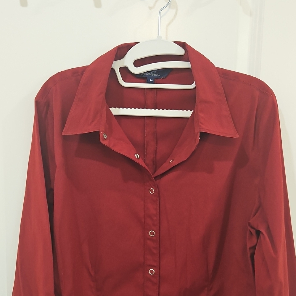 Red Button-Up Shirt